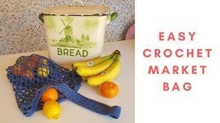 Easy Crochet Market Bag Tutorial