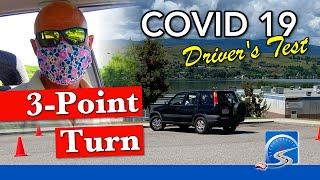 3 Point Turn for Driving Test in Parking Lot