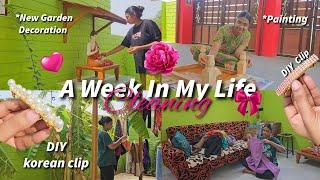 WEEK IN MY LIFE  Cleaning Vlog, DIY Korean clip, New Garden Decoration