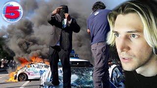 LA Riots | xQc Reacts to Channel 5