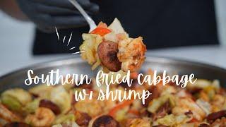 Southern Fried Cabbage with Cajun Shrimp | OneStopChop