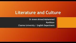 Literature and Culture