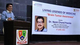 Living Legends Of Medicine | Dr Nemi Chand Poonia, Neurosurgeon | Brain Tumor | NIMS Chairman