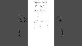 Factorising Quadratics - GCSE Maths #maths #shorts #gcsemaths