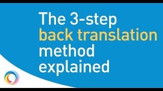 The back translation method explained – step by step