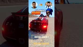 CR7 vs Messi vs Sonic Shin #car #beamngdrive #shin #sonic #beamvroom