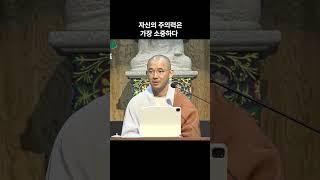 자신의 주의력은 가장 소중하다 #행운수업 #인생조언 #법문 #주의력 #사띠 #삶의변화 #경험 #지혜 #해탈 #열반의길