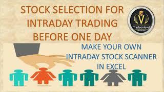 How to select stocks for intraday trading | Stock screener for intraday trading part1