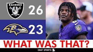 WHAT WAS THAT?! Ravens vs Raiders INSTANT REACTION | Ravens Suffer EMBARRASSING 26-23 Loss vs. LV