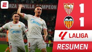 EMPATE AGÓNICO del SEVILLA 1-1 vs Valencia y lo HUNDE en la zona de descenso | RESUMEN | La Liga