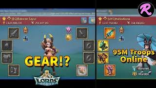 Why doesn't this castle have gear? | 95m Troops, Online, 5 Minute, 28 Rallies - Lords Mobile