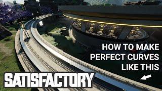 HOW TO BUILD FOUNDATIONS THAT PERFECTLY FOLLOW RAIL CURVES! SATISFACTORY