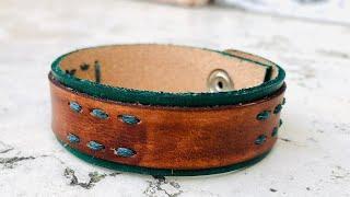 Double layer simple leather bracelets Easy way to make