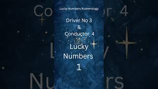 numerology lucky numbers for driver 3 | conductor 4#astrology#numerology#youtubeshorts#luckynumber