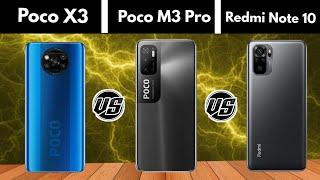 Poco X3 vs Poco M3 Pro vs Redmi Note 10 - OFFICIAL SPECIFICATIONS Comparison