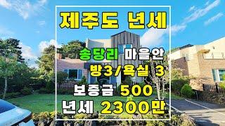 제주도 구좌읍 송당리 마을 안 유일한 단독주택 년세 매물 / 송당초등학교 옆 / 보증금 500만원 연세 2300만원