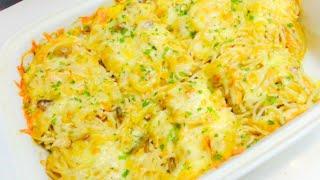 Easy Delicious Creamy Pasta Bake  Chicken Tetrazzini