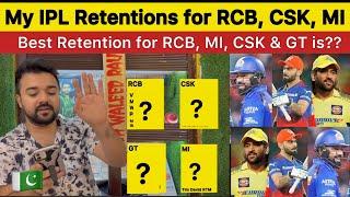 My IPL RETENTIONS for RCB, CSK, MI & GT | will Rohit play for Mumbai Indians or not?