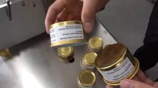 Semi-auto tapered cup sticker labeling machine