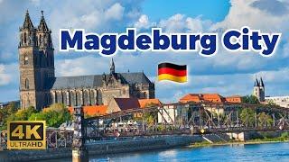 4k Germany City Magdeburg  Walk in Tour 4k Ultra HD Walking Tour 60fps Video 2023