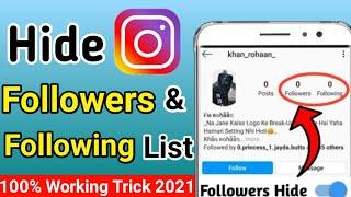 How to Hide Followers and Following on Instagram | How to Hide Following List on Instagram | 2021