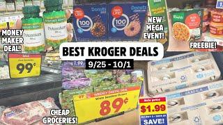 BEST KROGER DEALS | NEW KROGER MEGA EVENT | CHEAP GROCERIES & EASY COUPON DEALS | 9/25 - 10/1