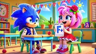 Poor Brewing Cute Baby SONIC Gets An F On His Test!?| Funny Story | Sonic The Hedgehog 3 Animation