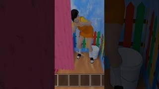 SquidMom Hiding From Clot Monster  #squidgame #schoolboyrunaway #shorts