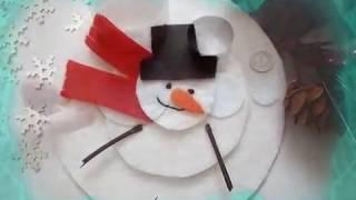 Christmas Decor DIY: Melted Felt Snowman Magnet/ Kardanadam Mıknatıs