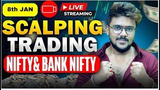 Banknifty & Nifty Live Optionstrading | 8 January | Zero Hero live trade #banknifty #nifty