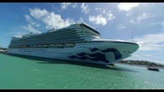 No narration: 4K 360 Antigua catamaran back to the Caribbean Princess