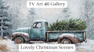 Lovely Christmas Scenes | Art Slideshow for Your TV | 12 Scenes | 4K TV Wallpaper | Frame TV