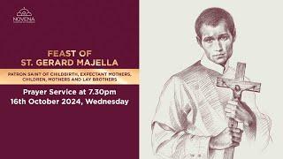 Feast of Saint Gerard Majella Prayer Service (7.30pm, 16 October 2024)