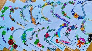 50 BEAUTIFUL BORDER DESIGNS/PROJECT WORK DESIGNS/A4 SHEET/FILE/FRONT PAGE DESIGN FOR SCHOOL PROJECTS