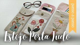 COM APENAS 4 COSTURAS | ESTOJO PORTA TUDO - By Fê Atelier