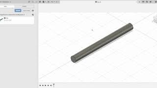 Boceto 3D de eje y rodamientos en Autodesk Fusion 360