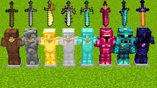 Which Armor is stronger experiment in Minecraft