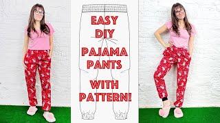 How to Sew Pajama Pants With Pockets! Easy sewing Tutorial With Pattern Included!  | Sew Anastasia