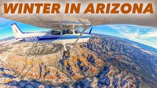 Sedona Snow ️️ 1,700nm in 2 Cessnas