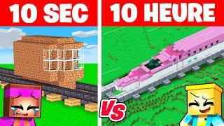 10 Secondes vs 1 Heure - TRAIN Build battle dans Minecraft !