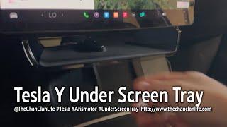 TechTalk:  ARISMOTOR Model Y Center Console Organizer Tray, Under Screen Tray Demo & Review