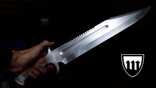 Forging a classic Rambo bowie knife, the complete movie.