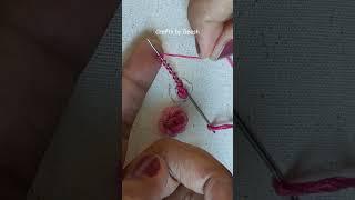 How to embroider bullion knot stitch ? Brazilian Hand embroidery Lesson -  Boolean knot stitch