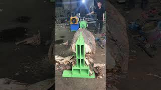 2.5m 60 ton hydraulic firewood splitter with air cooling system, the oil temperature