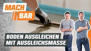 Boden ausgleichen mit Ausgleichsmasse | OBI