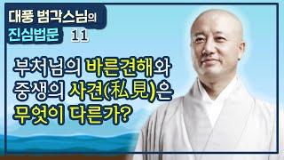 부처님의 정견(바른견해)와 중생의 사견의 차이점[대풍범각스님의진심법문11회]