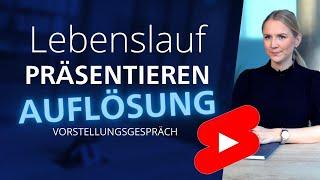 Lebenslauf präsentieren (AUFLÖSUNG) shorts #youtubeshorts