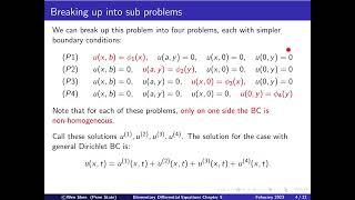 V9-9:  Laplace Equation in rectangle, Dirichlet boundary conditions, derivation of formal solution.