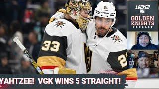 The Vegas Golden Knights win 5 straight / Fear of being traded / Whitecloud & Theodore driving the D