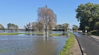 Flooding in Lower Silesia. Day two after the flooding of the polders to protect the big cities.